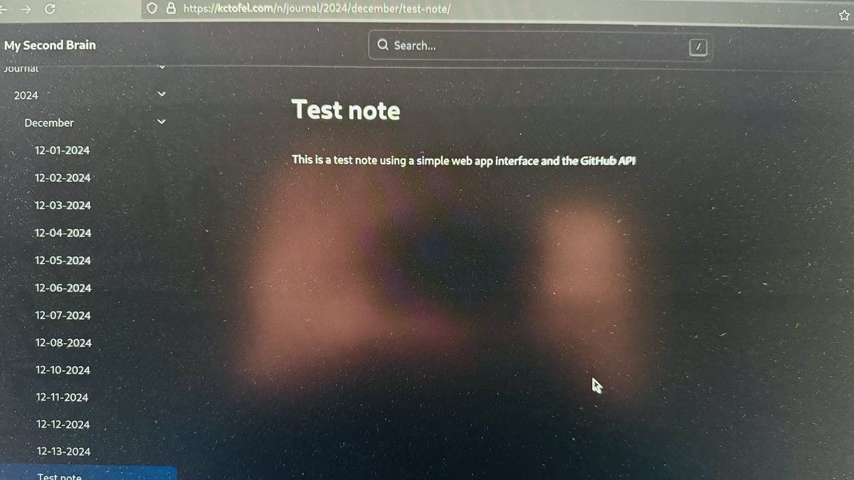 Test note published