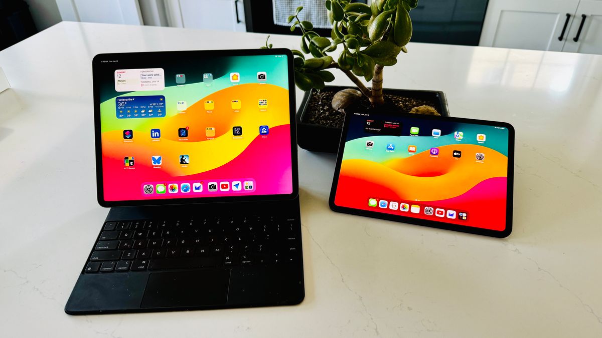 Two sizes of iPad Pro tablets